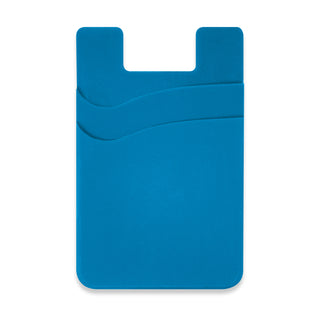 Pixel Dual Silicone Phone Wallet - Full Colour (Dark Blue) — Light Blue