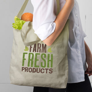 Harbour Cotton Shoulder Tote Bag (Natural) — Feature