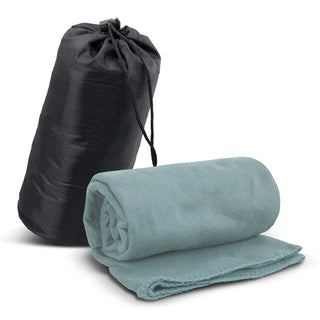 Agogo Glasgow Fleece Blanket in Carry Bag (Grey)