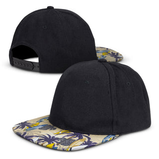 Printwear Crusade Custom Flat Peak Cap (Black)