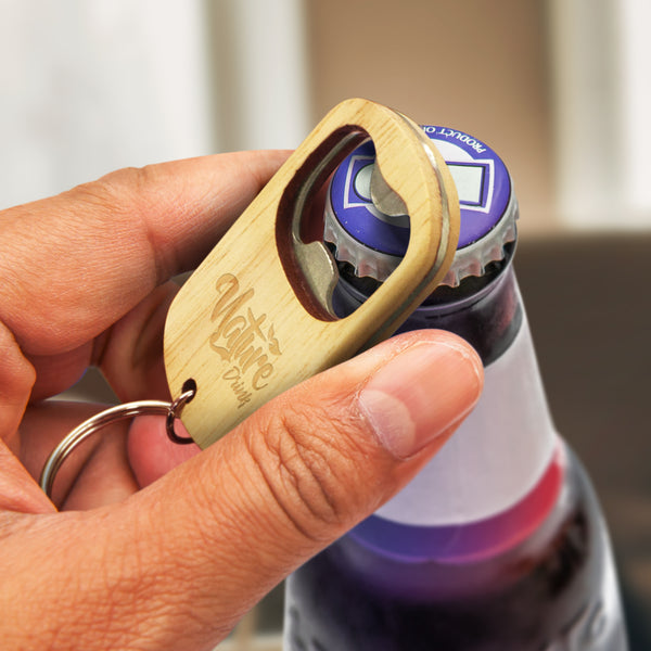 Tack Bottle Opener Key Ring (Natural)