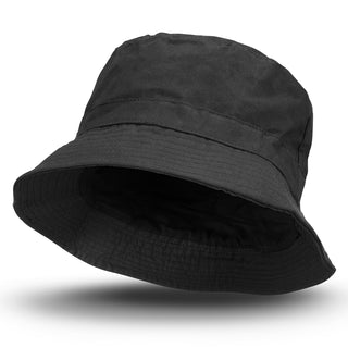 Printwear Oilskin Bucket Hat (Black)