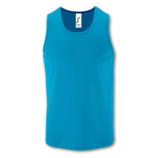 SOLS Sporty Mens Tank Top (Aqua)