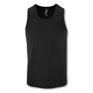 SOLS Sporty Mens Tank Top (Black)