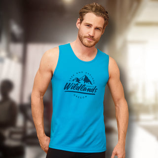 SOLS Sporty Mens Tank Top (Aqua)