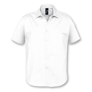 SOLS Broadway Short Sleeve Shirt (White)