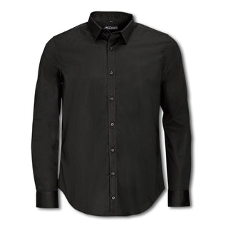 SOLS Blake Men's Long Sleeve Shirt (Black)