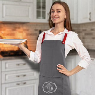 Printwear Cuisine Bib Apron - Mix and Match (Grey)