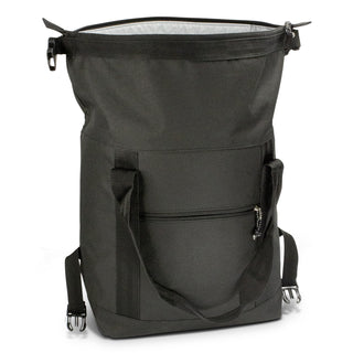 Tundra Roll Top Cooler Bag (Black) — Front