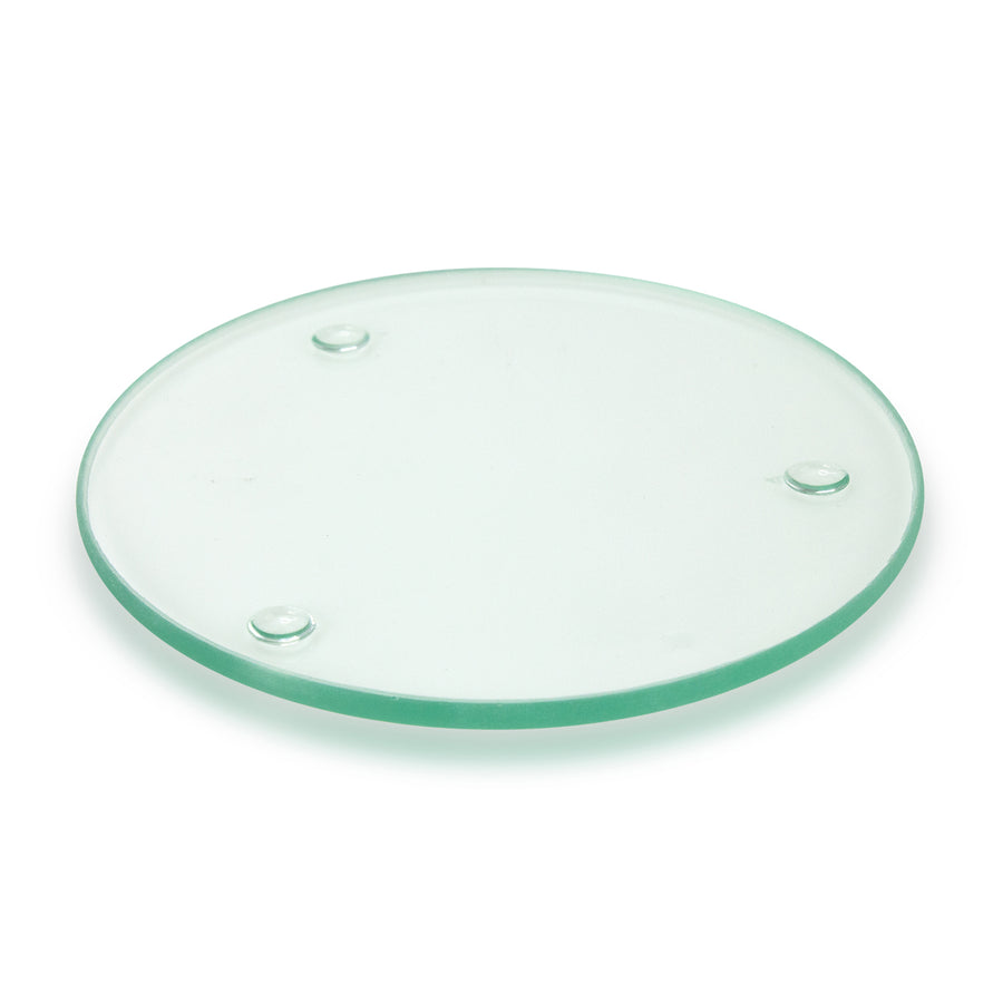 Crystal Single Glass Coaster Round - Full Colour (Clear)