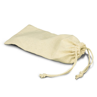 Linen Sunglass Pouch (Natural) — Drawstring