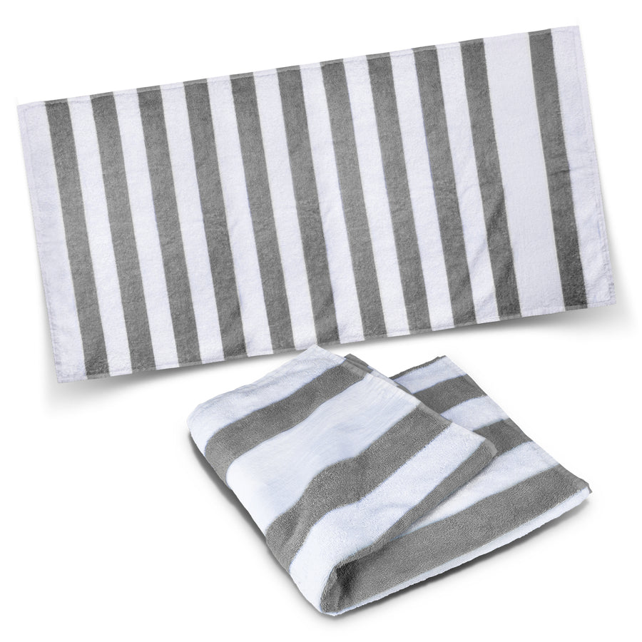 Esplanade Beach Towel (White/Grey)
