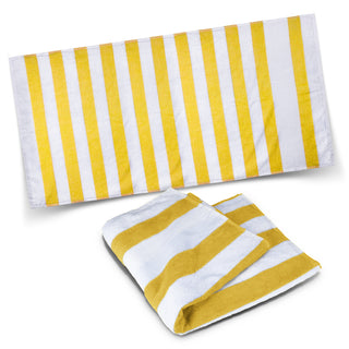 Printwear Esplanade Beach Towel (White/Yellow)