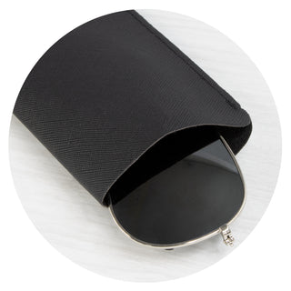Onyx Sunglass Pouch (Black) — Detail