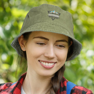 Printwear Faded Bucket Hat (Black)