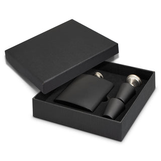 Agogo Dalmore Hip Flask Gift Set (Black)