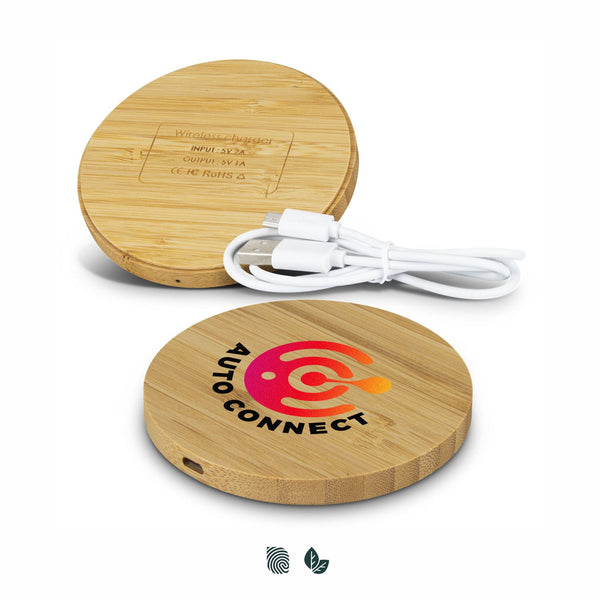 Grove Bamboo Wireless Charger - Round (Natural)