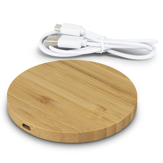 Agogo Vita Bamboo Wireless Charger - Round (Natural)