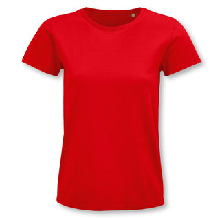 SOLS Pioneer Womens Organic T-Shirt (Red)