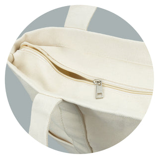 Canvas Canvas Tote Bag (Black) — Zip
