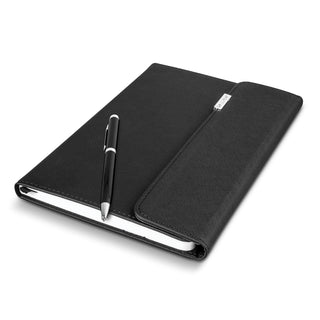 Swiss Peak A5 Notebook and Pen Set (Black)