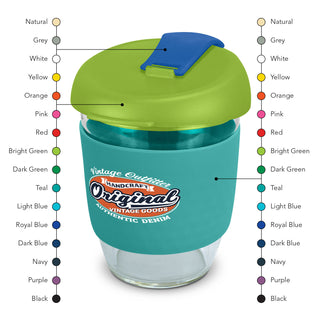 Quartz Cup Borosilicate - 350ml (Teal) — Mix and Match