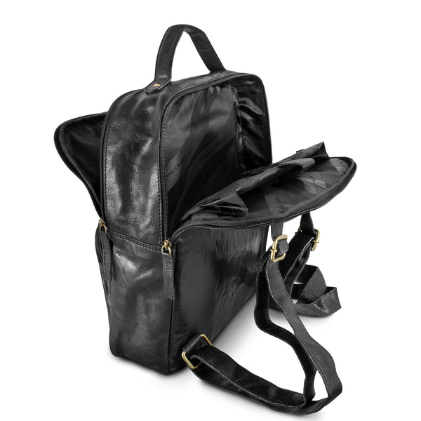 Pierre Cardin Leather Backpack (Black)