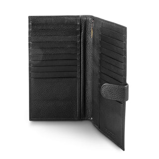 Pierre Cardin Leather Passport Wallet (Black) — Internal