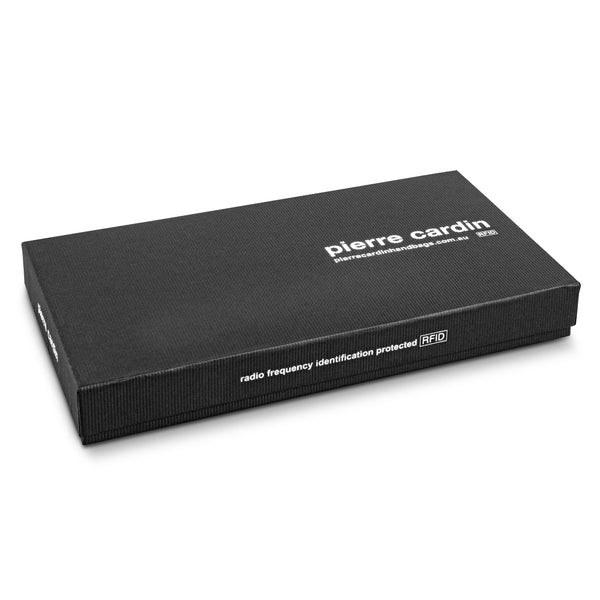 Pierre Cardin Leather Passport Wallet (Black)