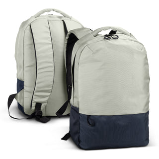 Peak Laptop Backpack (Grey/Navy) — Navy