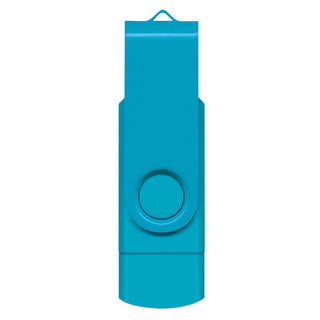 Agogo Helix 8GB Dual Flash Drive (Light Blue)