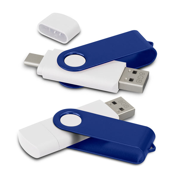 Apex 8GB Dual Flash Drive (Yellow)