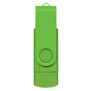 Agogo Helix 8GB Dual Flash Drive (Bright Green)