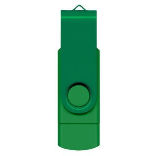 Agogo Helix 8GB Dual Flash Drive (Dark Green)