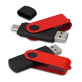 Apex 16GB Dual Flash Drive (Bright Green) — Detail