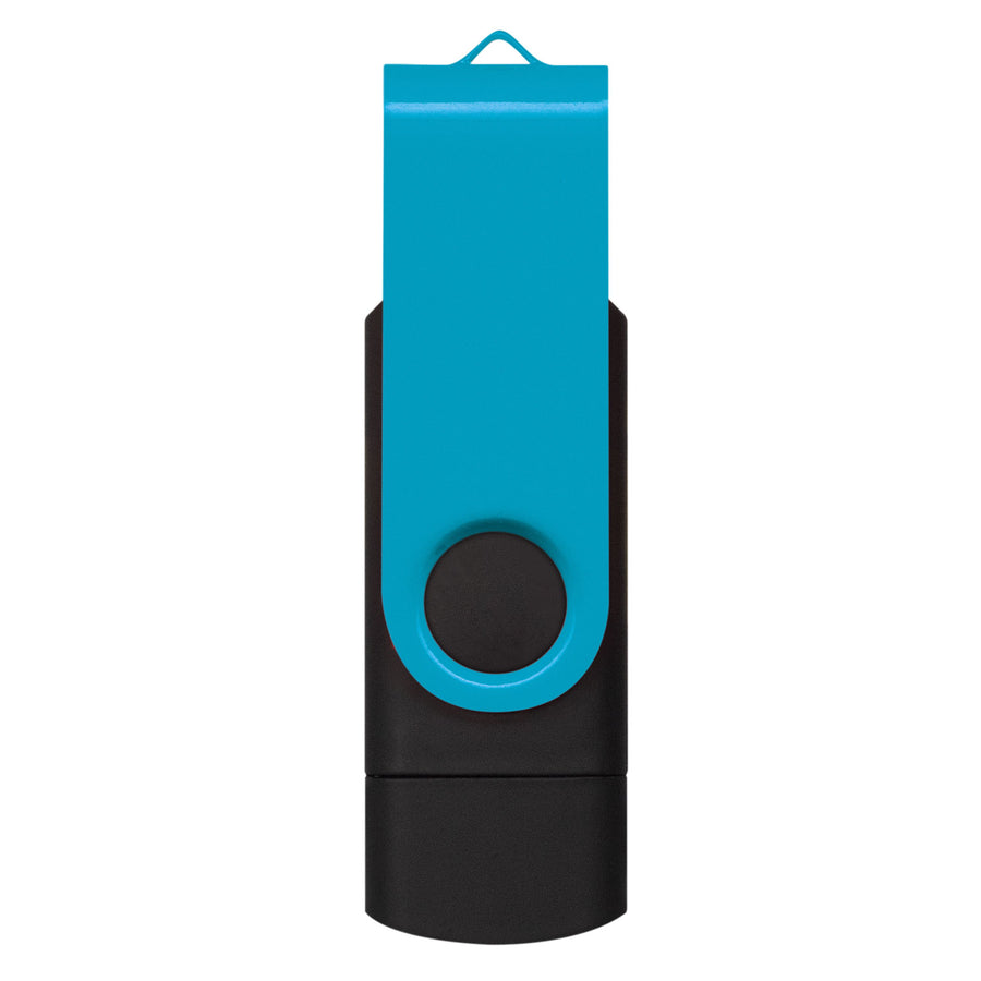 Apex 16GB Dual Flash Drive (Light Blue)
