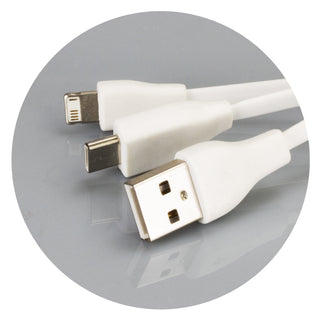 Flax Charging Cable Key Ring - Rectangle (Natural) — Cords