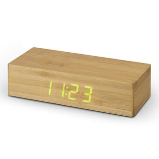 Agogo Bamboo Wireless Charging Clock (Natural)