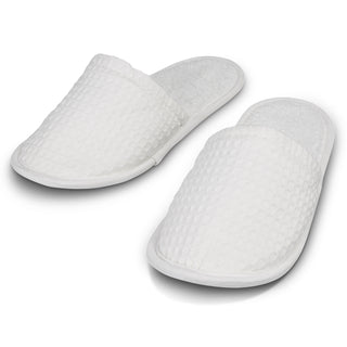 Printwear Rochester Waffle Slippers (White)