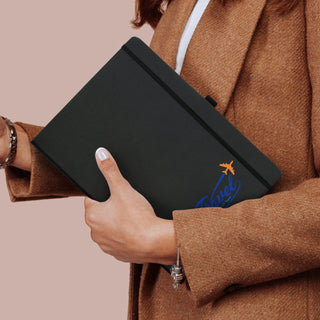Grain Hardcover Notebook - Large (Black) — Feature