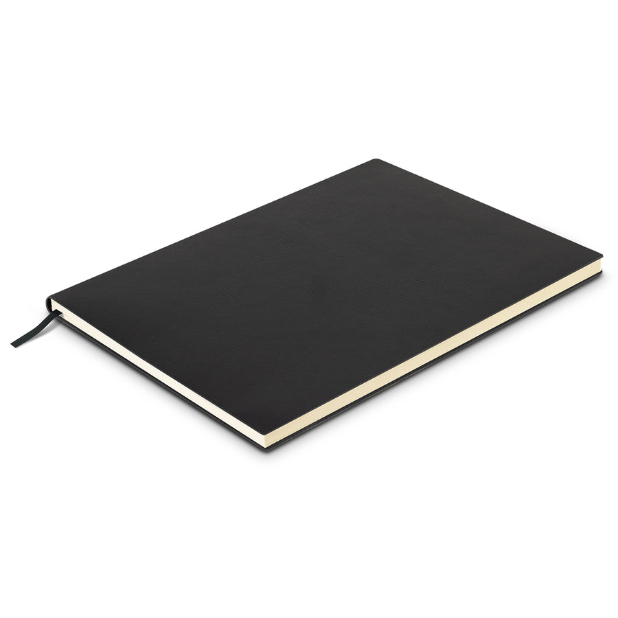 Linen Soft Cover Notebook - Large (Black)