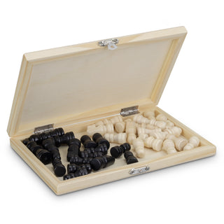 Grain Travel Chess Set (Natural) — Open