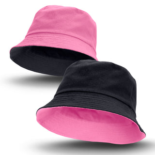 Printwear Reversible Bucket Hat (Black/Pink)