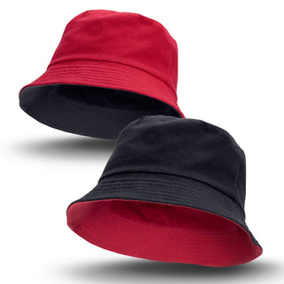 Printwear Reversible Bucket Hat (Black/Red)