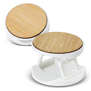 Vector Bamboo Phone Holder (Black) — White