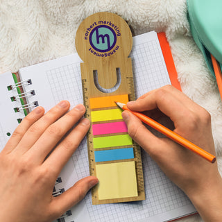 Press Bamboo Ruler Bookmark - Round (Natural) — Feature