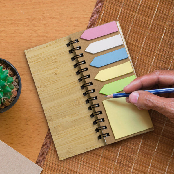 Folio Bamboo Sticky Note Wallet (Natural)