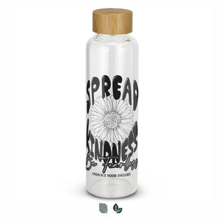Kauri Glass Bottle Bamboo Lid (Black) — Impact Aware