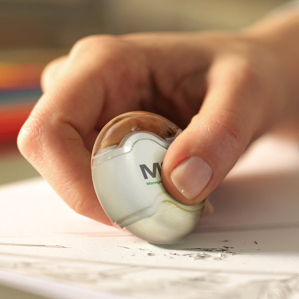 Flint Pencil Sharpener with Eraser (White)