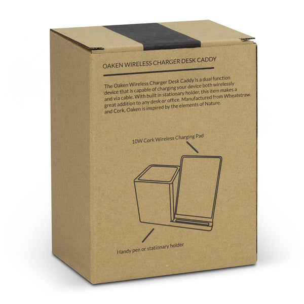 NATURA Oaken Wireless Charger Desk Caddy (Natural)
